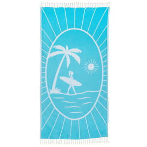 Sunshine Surfer Girl Turkish Towel